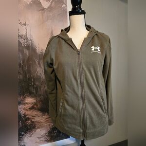 Guc Under Armour Forest Green Full-Zip Hoodie Sz Sm. Perfect Jacket.
